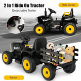 12V Ride-On Tractor for Kids with 3 Gear-Shift Ground Loader - Perfect Toddler Toy Gift