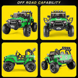 Adventure-Ready 24V&12V Kids Electric Jeep with Remote Control, 3 Speeds, and LED Lights
