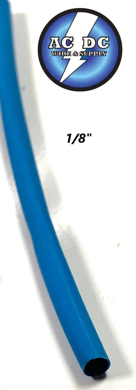 1/8" ID Heat Shrink Tube 2:1 ratio wrap (4 ft) feet/to 3mm Choose color acdcwireandsupply