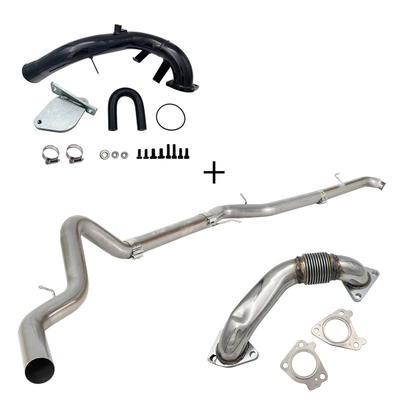 TruckTok 2007.5-2010 6.6L Duramax LMM 4"/5"  Dp-back DPF pipe & EGR delete kit