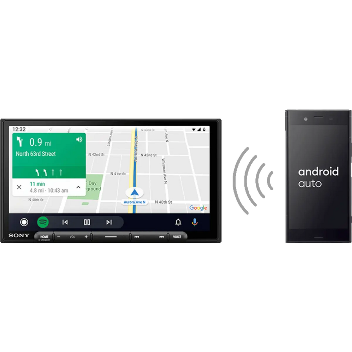 Sony XAV-AX6000 | 6.95” Wireless CarPlay/ Android Auto Media Receiver