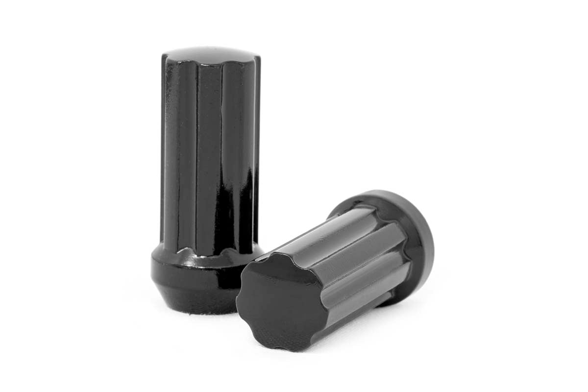 M14 x 1.5 Lug Nut Set of 24 Black Bulge Acorn Rough Country