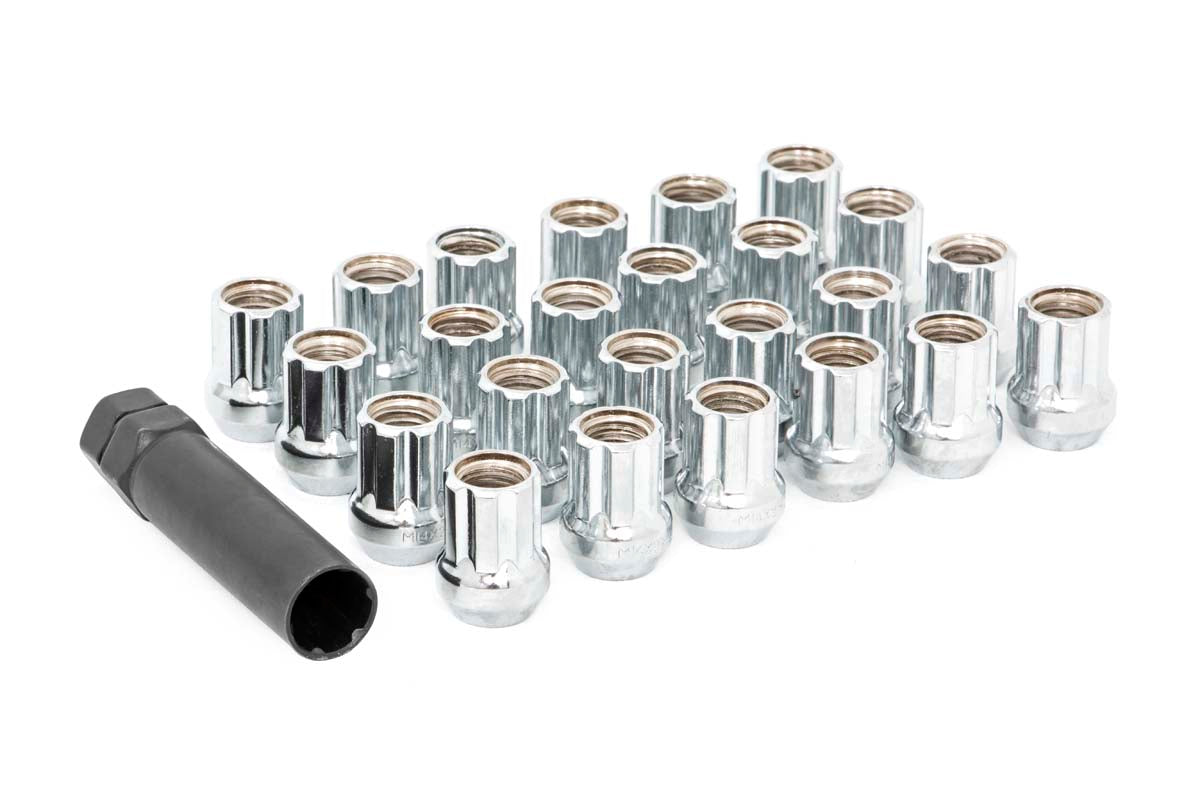 M14 x 2.0 Lug Nut Set of 32 Chrome Open End Rough Country