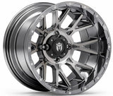 Empire 14" Savage SV5 Black Chrome Wheel & X Comp Golf X/T Tire Package