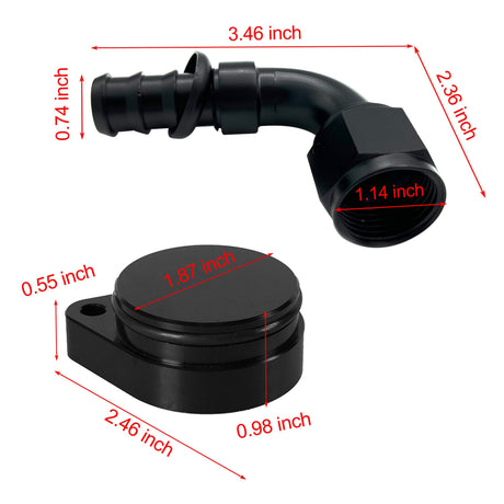 TruckTok 2011-2023 6.7L Ford Powerstroke CCV PCV Reroute Engine Ventilation Kit(No tube) TruckTok