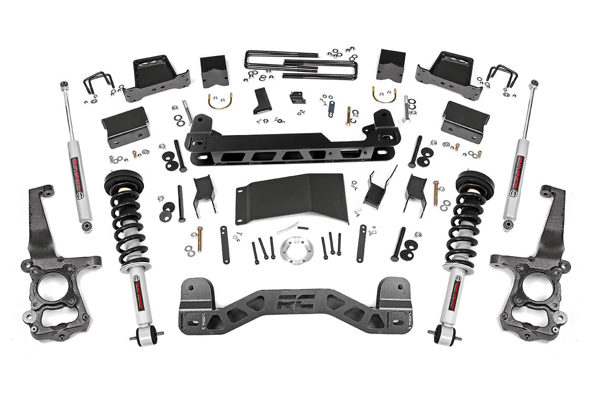 Rough Country 6 Inch Suspension Lift Kit Ford F-150 4WD 2015-2020 557-config