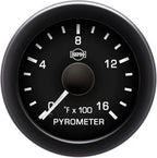 Isspro EV2 2 1/16' 0-1600 Pyrometer Gauge with Built-in Warning Light Isspro