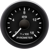 Isspro EV2 2 1/16' 0-1600 Pyrometer Gauge with Built-in Warning Light Isspro