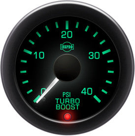 Isspro EV2 2 1/16" 0-40 psi Boost Gauge with Built-in Warning Light Isspro