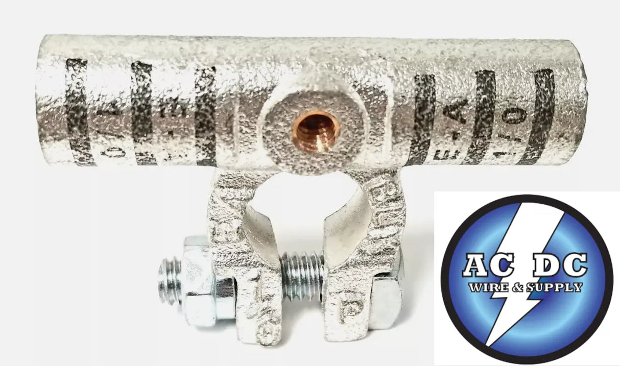 Battery Cable Ends Copper FLAG Post Terminal Connectors 1/0 to 4/0 AC/DC WIRE AND SUPPLY