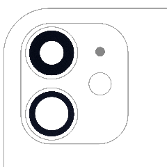 Back Camera Lens (Glass Only) With Adhesive - iPhone 11 Mobile Sentrix