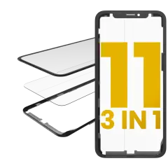 3 in 1 (Glass With OCA Pre-Installed + Frame) - iPhone 11 Mobile Sentrix