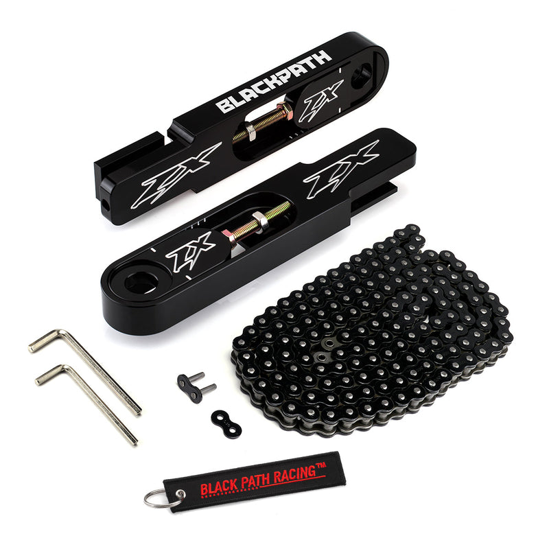 2002-2003 Kawasaki Ninja ZX-9R 5-9" Swingarm Extensions with Chain