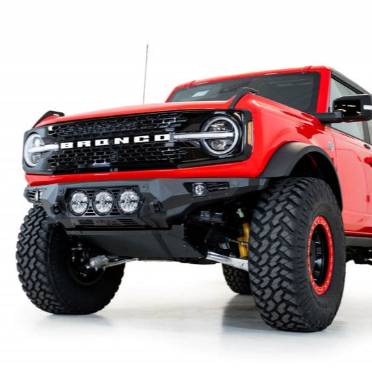 Addictive Desert Designs Bomber Front Bumper with Rigid 360 Mounts and D-Rings | 2021+ Ford Bronco