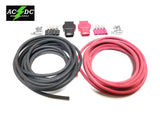 Military Style Battery Terminal 1 awg Gauge Relocation Cable Wire Kit PICK COLOR AC/DC WIRE AND SUPPLY