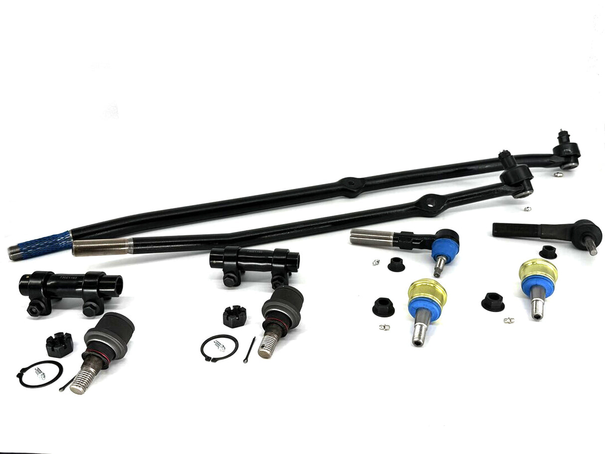 Forged Diesel 10 Piece Ball Joint Tie Rod Drag Link Kit, 2003-2007 Dodge Ram 2500 3500 4WD XRF Chassis