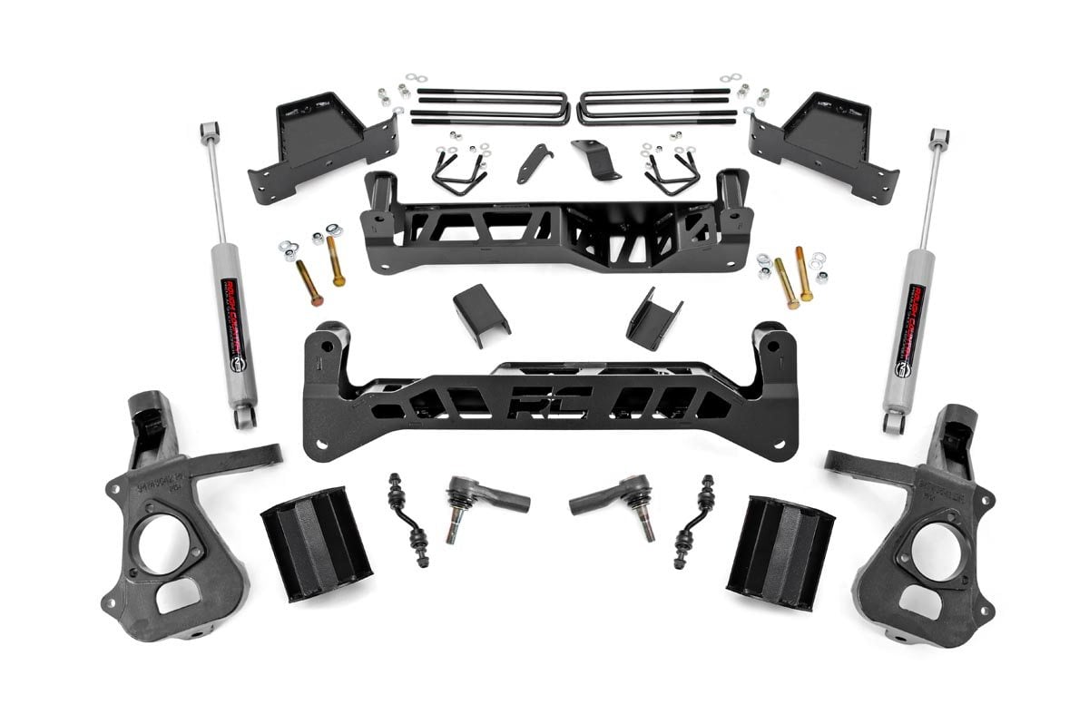 7 Inch Lift Kit Alu/S.Steel Silverado/Sierra 1500 2WD (14-18 & Classic) Rough Country