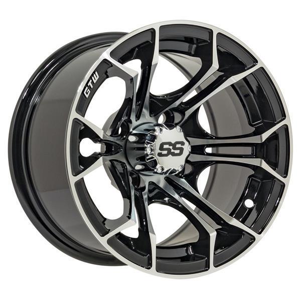 GTW Spyder 12X7 | -25 Offset Black/Machined Accents w/SS Cap