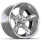 14x7" GTW Godfather Chrome Golf Cart Wheel