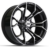 GTW Spyder 15x7 | -25 Offset Gloss Black and Machined Wheel