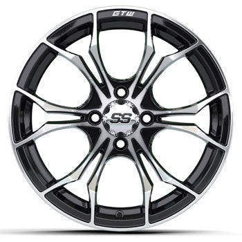 GTW Spyder 15x7 | -25 Offset Gloss Black and Machined Wheel