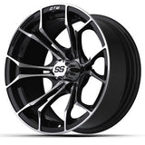 GTW Spyder 15x7 | -25 Offset Gloss Black and Machined Wheel