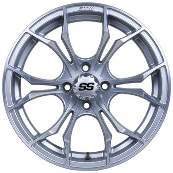 GTW Spyder 15x7 | -25 Offset Matte Silver with Machined Accents Wheel
