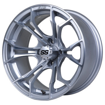 GTW Spyder 15x7 | -25 Offset Matte Silver with Machined Accents Wheel