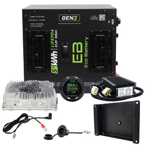 Eco Battery Gen3 51V 105Ah Thru Hole Club Car DS "A-Frame" (1980-2005) Bundle Platinum High Performance Solutions, LLC.