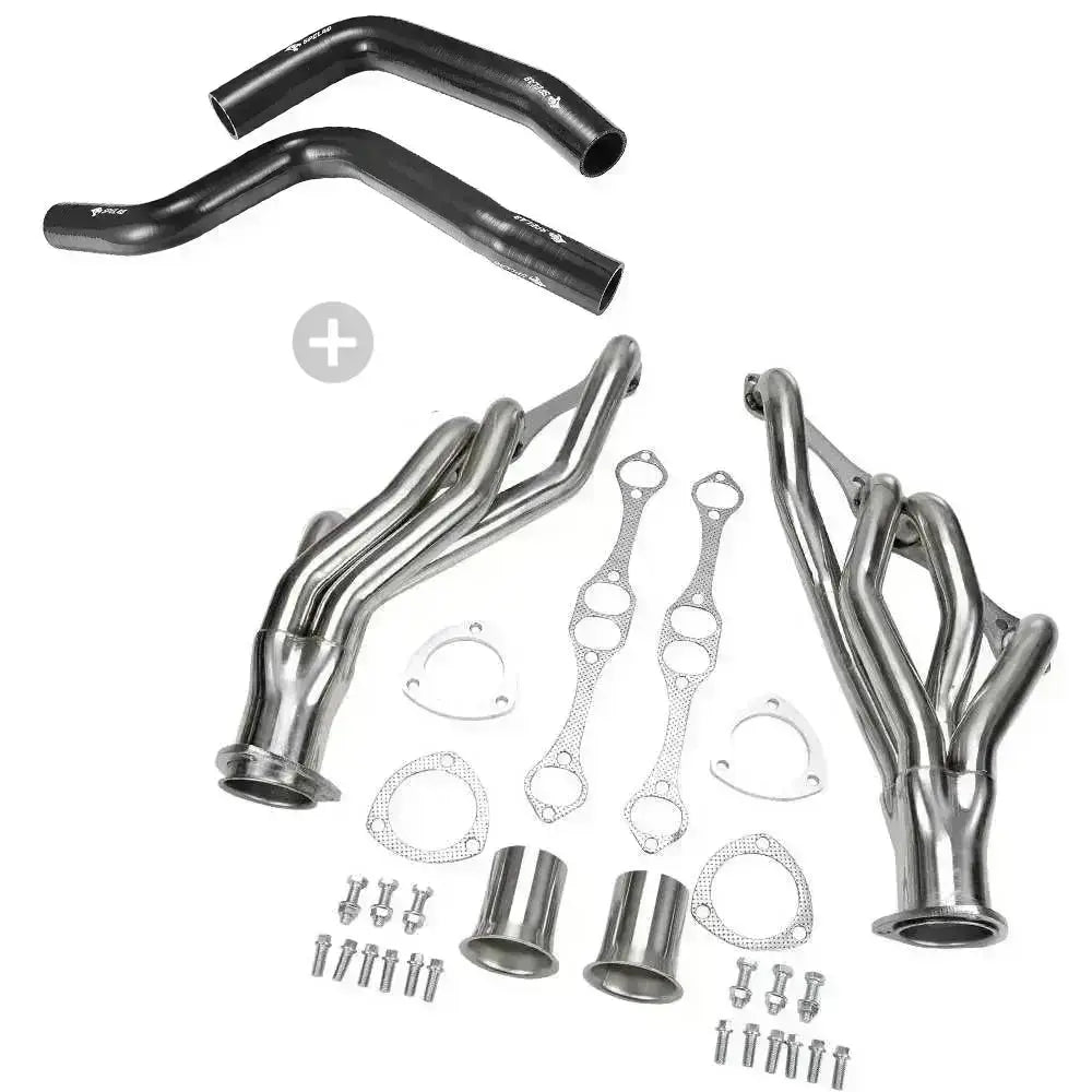 Exhaust Header for 1967-1987 Chevrolet / Pontiac / Buick / Oldsmobile 265 283 305 327 350 400 V8 Flashark