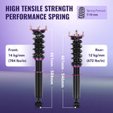 1986-1992 Toyota Supra JZA70 MA70 GA70 Coilover Shock Absorbers Struts 4PCS Flashark