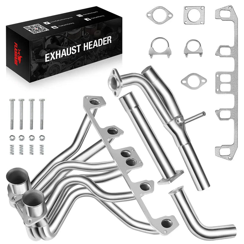 1987-1990 Jeep Wrangler 4.2L 6 Cyl AMC 258 Exhaust Header Flashark