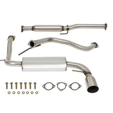 1988-1991 Honda Civic 1.5L 4 Inches Rolled/Burnt Muffler Tip Racing Catback Exhaust System（3-Door Only） Flashark