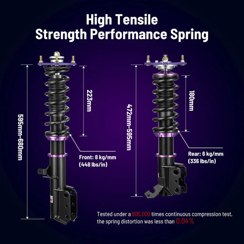 1988-1999 Toyota Corolla Coilover Shock E90 E100 E110 AE101 AE111 Coilovers Shock Absorber Flashark
