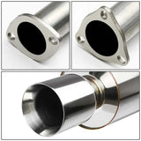 1994-1997 Honda Accord Catback Exhaust System, 2.5" Inlet, 4.5" Muffler Tip, N1 Style, 2.2L L4 Engine Flashark