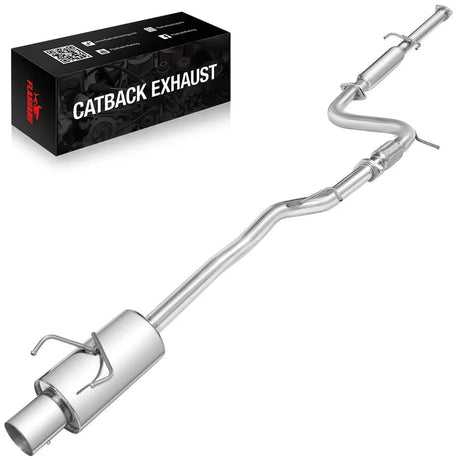 1994-1997 Honda Accord Catback Exhaust System, 2.5" Inlet, 4.5" Muffler Tip, N1 Style, 2.2L L4 Engine Flashark