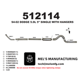 1994-2002 Cummins 5.9L 5" Turbo Back Exhaust w/ Muffler (511100)