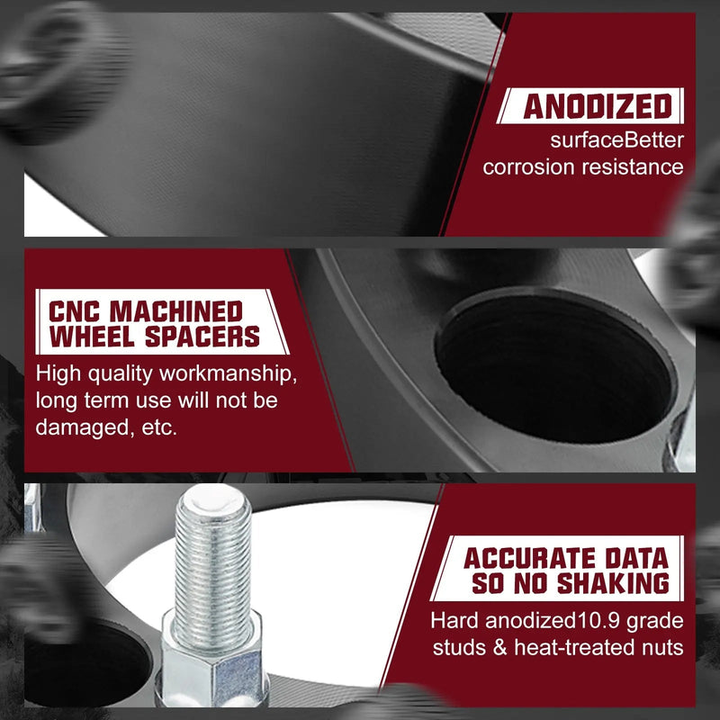 1994-2010 Dodge Ram 2500 3500 / 1967-2002 Ford 250 350 8x6.5 Inches Wheel Spacers 4PCS Flashark