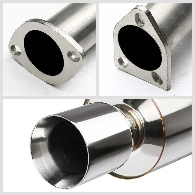 1995-1999 Mitsubishi Eclipse RS/GS 2.0L Non-Turbo Catback Exhaust System with N1-Style Muffler Tip Flashark