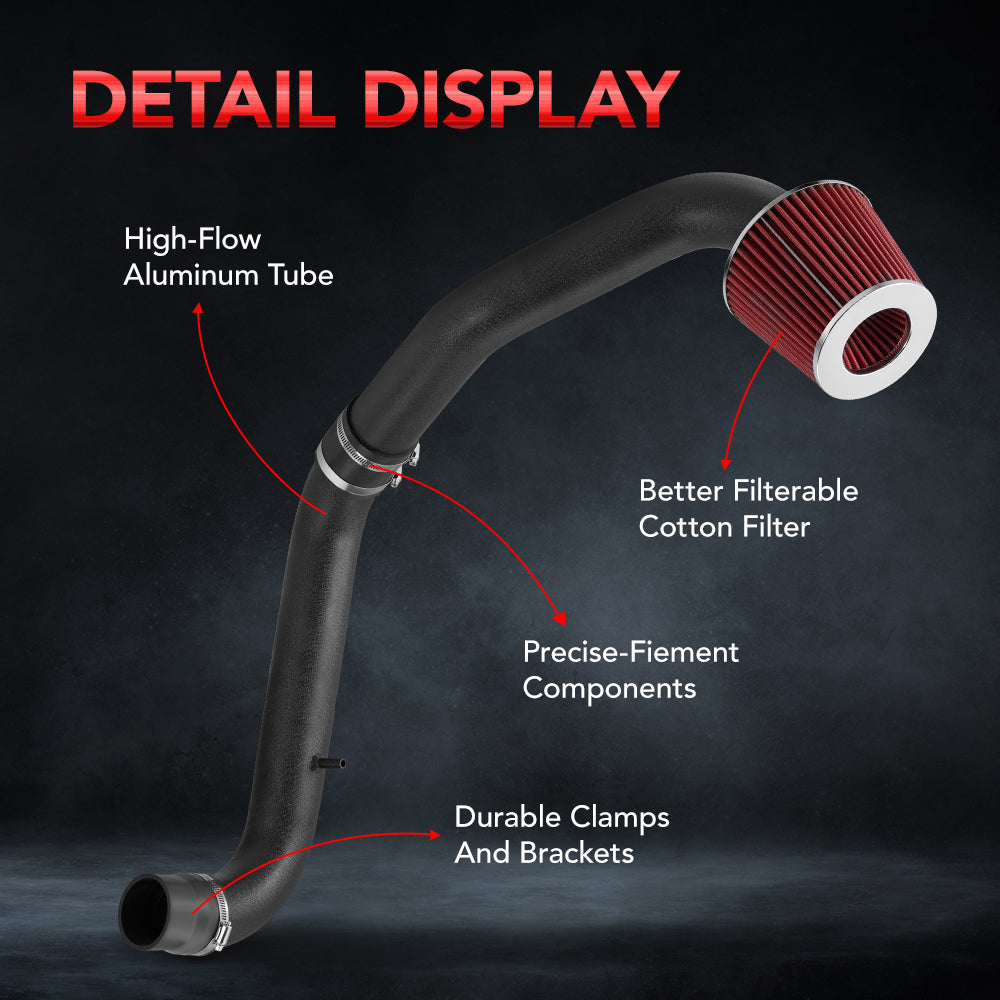 1996-2000 Honda Civic EK DX LX CX D16Y7 1.6L L4 High-Flow Cold Air Intake Kit Flashark