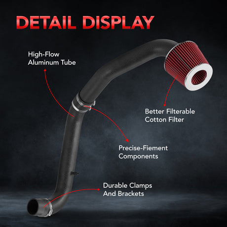 1996-2000 Honda Civic EK DX LX CX D16Y7 1.6L L4 High-Flow Cold Air Intake Kit