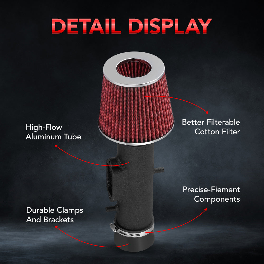 For 1997-2001 Toyota Camry Solara V6 Air Intake Kit W/Cone Filter Flashark