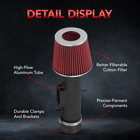 For 1997-2001 Toyota Camry Solara V6 Air Intake Kit W/Cone Filter Flashark