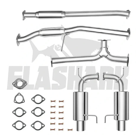 1998-2002 Honda Accord EX/LX 3.0L V6 Catback Exhaust System w/4.5 Inches Muffler Tip SOHC J30A1 Flashark