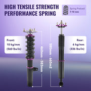 BMW 3-Series E46 Coilovers for 1998-2005 318i/323i/325i/325xi/325Ci/328i/328Ci/330i/330xi - 4PCS Flashark