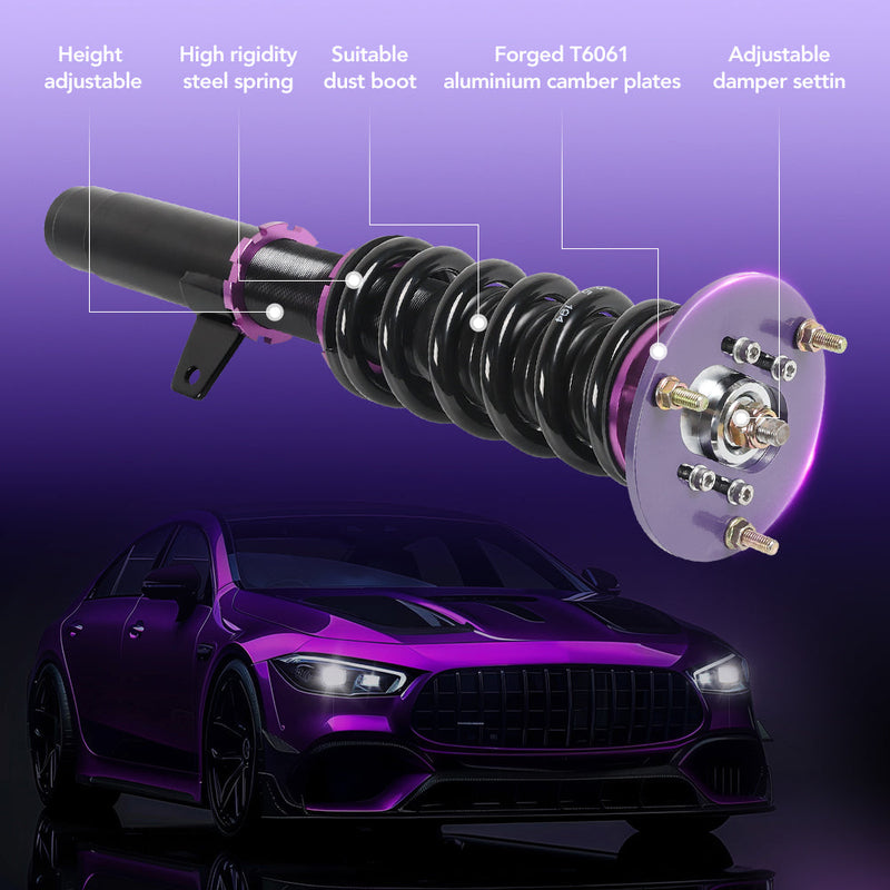 BMW 3-Series E46 Coilovers for 1998-2005 318i/323i/325i/325xi/325Ci/328i/328Ci/330i/330xi - 4PCS Flashark