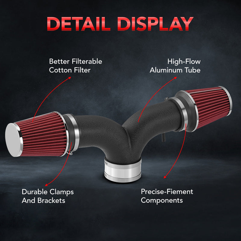 For 1999-2004 JEEP Grand Cherokee 4.7L V8 2000-2002 Dodge Durango 3.7L V6 Air Intake Kit Flashark