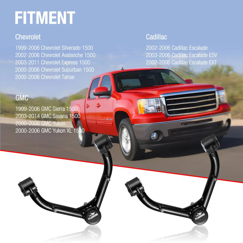 1999-2006 Chevy Silverado GMC Sierra 1500 Cadillac Lifted Front Upper Control Arms 2 Inch-4 Inch