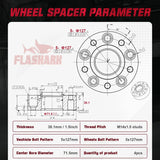 1999-2010 Grand Cherokee WJ WK, 2007-2018 Wrangler JK JKU, 2006-2010 Commander XK Black 5X5 Wheel Spacers 4PCS Flashark