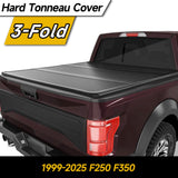 1999-2025 Ford F250 F350 Super Duty 6.8FT Hard Tri-Fold Tonneau Cover Truck Bed Pickup